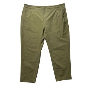 Fabletics Mens Olive Green Performance Pants‎ Straight Fit Casual Chinos 44x30